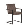 LABEL51 Eetkamerstoel Denmark - Antraciet - Microfiber - Black Frame