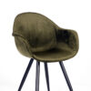LABEL51 Eetkamerstoel Forli - Army green - Fluweel - Black Frame - Afbeelding 5
