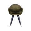 LABEL51 Eetkamerstoel Forli - Army green - Fluweel - Black Frame - Afbeelding 2