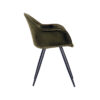 LABEL51 Eetkamerstoel Forli - Army green - Fluweel - Black Frame - Afbeelding 3