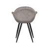 LABEL51 Eetkamerstoel Forli - Grijs - Fluweel - Black Frame - Afbeelding 4