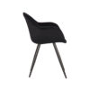 LABEL51 Eetkamerstoel Forli - Zwart - Fluweel - Black Frame - Afbeelding 3
