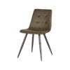 LABEL51 Eetkamerstoel Jay - Army green - Microfiber - Black Frame - Afbeelding 2