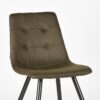 LABEL51 Eetkamerstoel Jay - Army green - Microfiber - Black Frame - Afbeelding 6