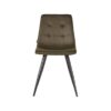 LABEL51 Eetkamerstoel Jay - Army green - Microfiber - Black Frame - Afbeelding 3