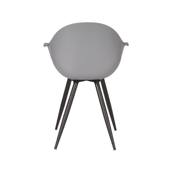 LABEL51 Eetkamerstoel Luca - Antraciet - Kunststof - Black Frame - Afbeelding 5