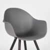 LABEL51 Eetkamerstoel Luca - Antraciet - Kunststof - Black Frame - Afbeelding 6