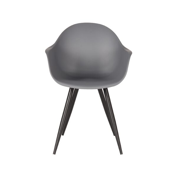LABEL51 Eetkamerstoel Luca - Antraciet - Kunststof - Black Frame - Afbeelding 3