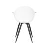 LABEL51 Eetkamerstoel Luca - Wit - Kunststof - Black Frame - Afbeelding 4