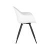 LABEL51 Eetkamerstoel Luca - Wit - Kunststof - Black Frame - Afbeelding 5