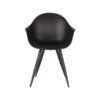 LABEL51 Eetkamerstoel Luca - Zwart - Kunststof - Black Frame - Afbeelding 3