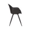LABEL51 Eetkamerstoel Luca - Zwart - Kunststof - Black Frame - Afbeelding 4