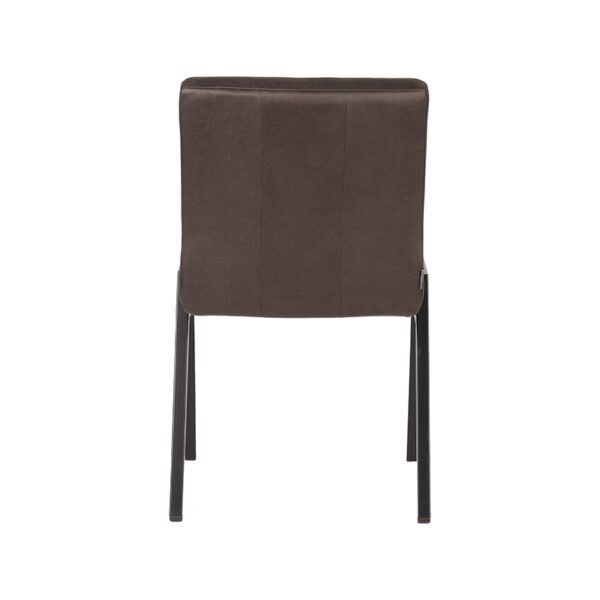 LABEL51 Eetkamerstoel Matz - Antraciet - Microfiber - Black Frame - Afbeelding 5