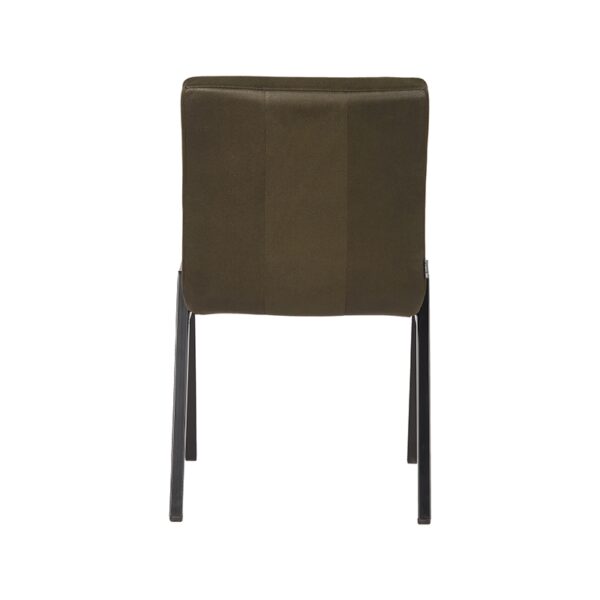 LABEL51 Eetkamerstoel Matz - Army green - Microfiber - Black Frame - Afbeelding 5