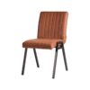 LABEL51 Eetkamerstoel Matz - Cognac - Microfiber - Black Frame - Afbeelding 2