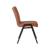 LABEL51 Eetkamerstoel Matz - Cognac - Microfiber - Black Frame - Afbeelding 4