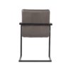 LABEL51 Eetkamerstoel Milo - Antraciet - Microfiber - Black Frame - Afbeelding 6