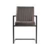 LABEL51 Eetkamerstoel Milo - Antraciet - Microfiber - Black Frame - Afbeelding 3