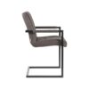 LABEL51 Eetkamerstoel Milo - Antraciet - Microfiber - Black Frame - Afbeelding 5