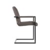 LABEL51 Eetkamerstoel Milo - Antraciet - Microfiber - Black Frame - Afbeelding 4