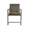 LABEL51 Eetkamerstoel Milo - Army green - Microfiber - Black Frame - Afbeelding 3