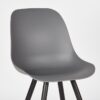 LABEL51 Eetkamerstoel Monza - Antraciet - Kunststof - Black Frame - Afbeelding 6