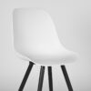 LABEL51 Eetkamerstoel Monza - Wit - Kunststof - Black Frame - Afbeelding 6