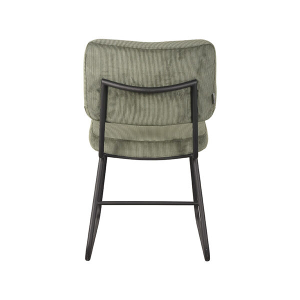LABEL51 Eetkamerstoel Noah - Forest - Ribcord - Black Frame - Afbeelding 5
