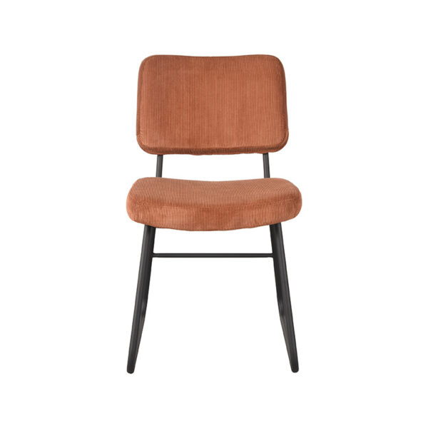 LABEL51 Eetkamerstoel Noah - Rust - Ribcord - Black Frame - Afbeelding 3