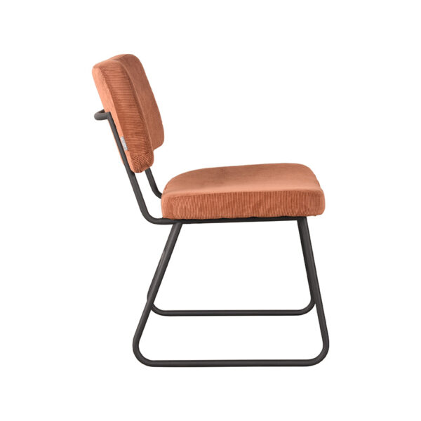 LABEL51 Eetkamerstoel Noah - Rust - Ribcord - Black Frame - Afbeelding 4