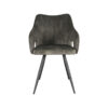 LABEL51 Eetkamerstoel Noud - Hunter - Velours - Black Frame - Afbeelding 3