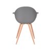LABEL51 Eetkamerstoel Parma - Antraciet - Kunststof - Oak Metal Woodcover - Afbeelding 5