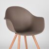 LABEL51 Eetkamerstoel Parma - Coffee - Kunststof - Oak Metal Woodcover - Afbeelding 6