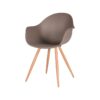 LABEL51 Eetkamerstoel Parma - Coffee - Kunststof - Oak Metal Woodcover - Afbeelding 2