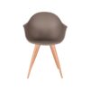 LABEL51 Eetkamerstoel Parma - Coffee - Kunststof - Oak Metal Woodcover - Afbeelding 3