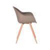 LABEL51 Eetkamerstoel Parma - Coffee - Kunststof - Oak Metal Woodcover - Afbeelding 4