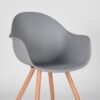 LABEL51 Eetkamerstoel Parma - Grijs - Kunststof - Oak Metal Woodcover - Afbeelding 6