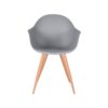 LABEL51 Eetkamerstoel Parma - Grijs - Kunststof - Oak Metal Woodcover - Afbeelding 3
