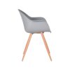 LABEL51 Eetkamerstoel Parma - Grijs - Kunststof - Oak Metal Woodcover - Afbeelding 4