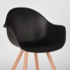 LABEL51 Eetkamerstoel Parma - Zwart - Kunststof - Oak Metal Woodcover - Afbeelding 6
