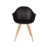 LABEL51 Eetkamerstoel Parma - Zwart - Kunststof - Oak Metal Woodcover - Afbeelding 3