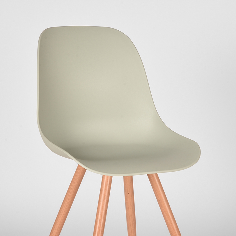 LABEL51 Eetkamerstoel Rimini - Breeze - Kunststof - Oak Metal Woodcover - Afbeelding 6