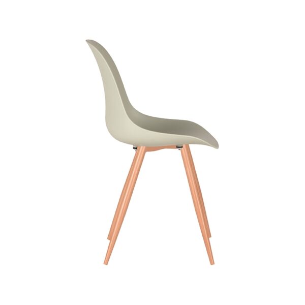 LABEL51 Eetkamerstoel Rimini - Breeze - Kunststof - Oak Metal Woodcover - Afbeelding 4