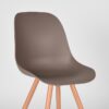 LABEL51 Eetkamerstoel Rimini - Coffee - Kunststof - Oak Metal Woodcover - Afbeelding 6