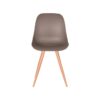 LABEL51 Eetkamerstoel Rimini - Coffee - Kunststof - Oak Metal Woodcover - Afbeelding 3