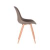 LABEL51 Eetkamerstoel Rimini - Coffee - Kunststof - Oak Metal Woodcover - Afbeelding 4