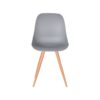 LABEL51 Eetkamerstoel Rimini - Grijs - Kunststof - Oak Metal Woodcover - Afbeelding 3