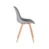 LABEL51 Eetkamerstoel Rimini - Grijs - Kunststof - Oak Metal Woodcover - Afbeelding 4