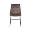 LABEL51 Eetkamerstoel Slim - Antraciet - Microfiber - Black Frame - Afbeelding 4