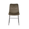 LABEL51 Eetkamerstoel Slim - Army green - Microfiber - Black Frame - Afbeelding 4